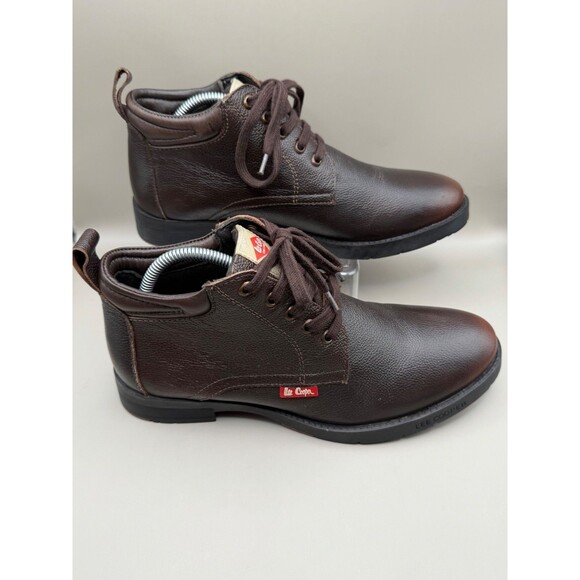 Lee Cooper Mens Brown Leather Ankle Chukka Boots Size US 9 EU 42 UK 8 - Picture 4 of 7